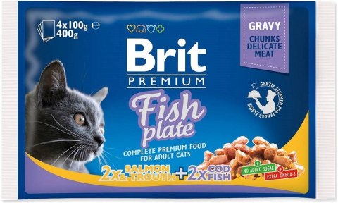BRIT Premium Cat Fish Plate - mokra karma dla kota - 4x100 g BRIT Premium Cat Fish Plate - mokra karma dla kota - 4x100 g