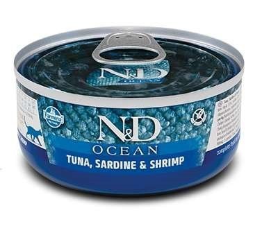 FARMINA N&D Cat Ocean Tuna, Sardine&Shrimps - mokra karma dla kota - 70 g FARMINA N&D Cat Ocean Tuna, Sardine&Shrimps - mokra karma dla kota - 70 g