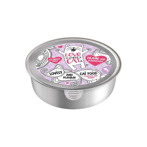Love is where a cat is® z kurczakiem i królikiem 85g Love is where a cat is® z kurczakiem i królikiem 85g
