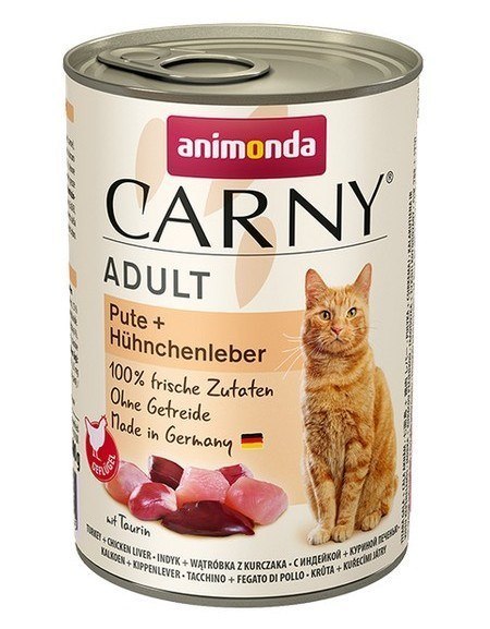 ANIMONDA Cat Carny Adult indyk i wątróbka z kurczaka - mokra karma dla kota - 400 g ANIMONDA Cat Carny Adult indyk i wątróbka z kurczaka - mokra karma dla kota - 400 g