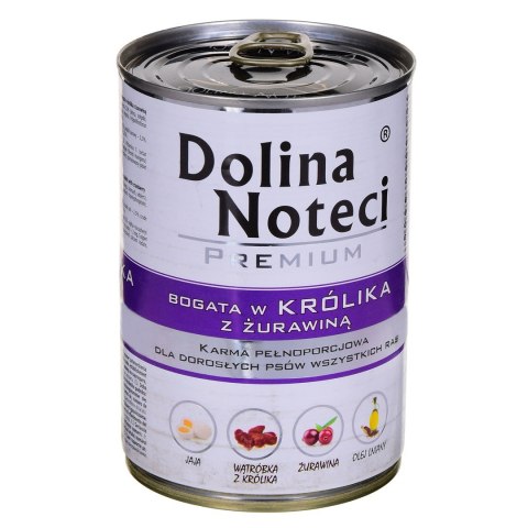 DOLINA NOTECI Premium bogata w królika z żurawiną - mokra karma dla psa - 400g DOLINA NOTECI Premium bogata w królika z żurawiną - mokra karma dla psa - 400g