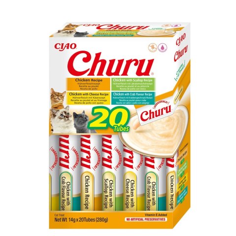 INABA CAT CHURU VARIETIES - kurczak - przysmak dla kota 20 x 14 g INABA CAT CHURU VARIETIES - kurczak - przysmak dla kota 20 x 14 g