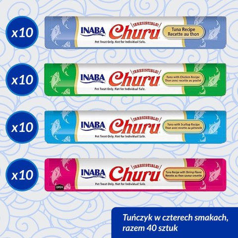 INABA CAT CHURU VARIETIES tuńczyk - przysmak dla kota 40x14 g INABA CAT CHURU VARIETIES tuńczyk - przysmak dla kota 40x14 g