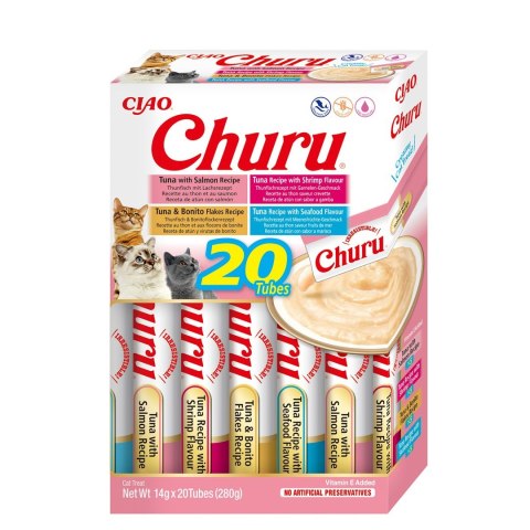 INABA CHURU Varietes Owoce morza -przysmak dla kota 20x14 g INABA CHURU Varietes Owoce morza -przysmak dla kota 20x14 g