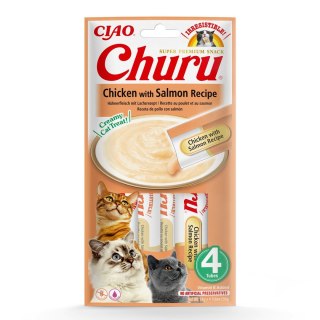 INABA Churu Kurczak z łososiem - przysmak dla kota - 4x14 g