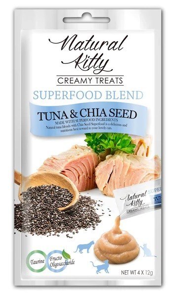 Natural Kitty Sos Superfood TUŃCZYK NASIONA CHIA 4x12g Natural Kitty Sos Superfood TUŃCZYK NASIONA CHIA 4x12g