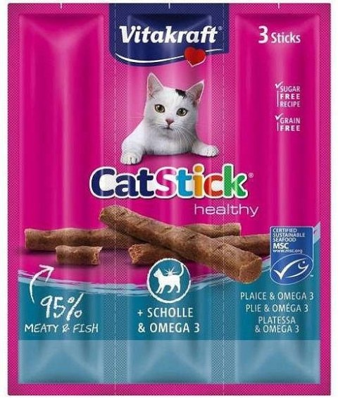 VITAKRAFT CAT STICK MINI flądra/omega3 dla kota 3szt VITAKRAFT CAT STICK MINI flądra/omega3 dla kota 3szt