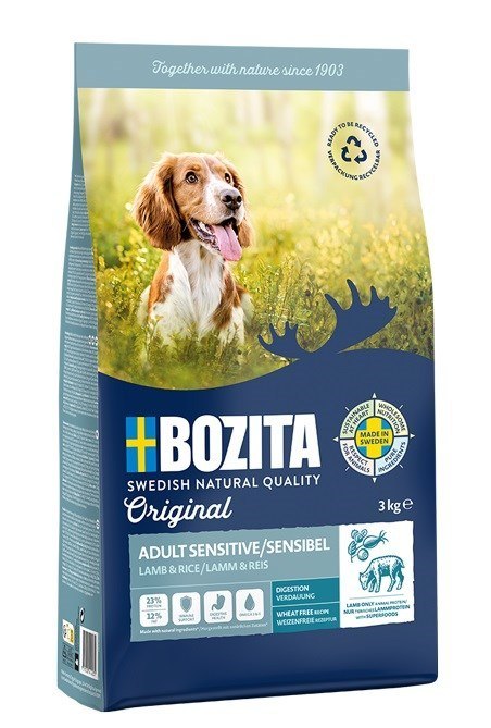 Bozita Original Adult Sensitive Jagnięcina i Ryż - sucha karma dla psa - 3 kg Bozita Original Adult Sensitive Jagnięcina i Ryż - sucha karma dla psa - 3 kg