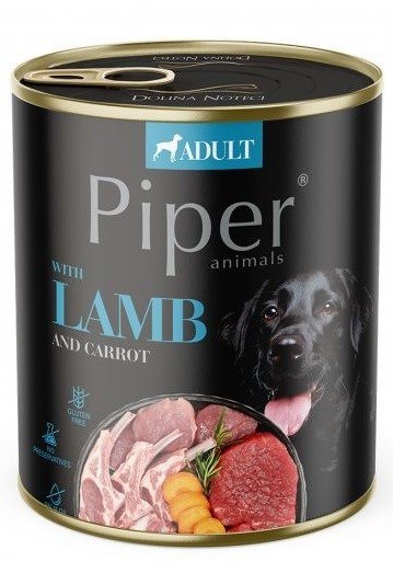 Dolina Noteci Piper z jagnięciną i marchewką 800g Dolina Noteci Piper z jagnięciną i marchewką 800g