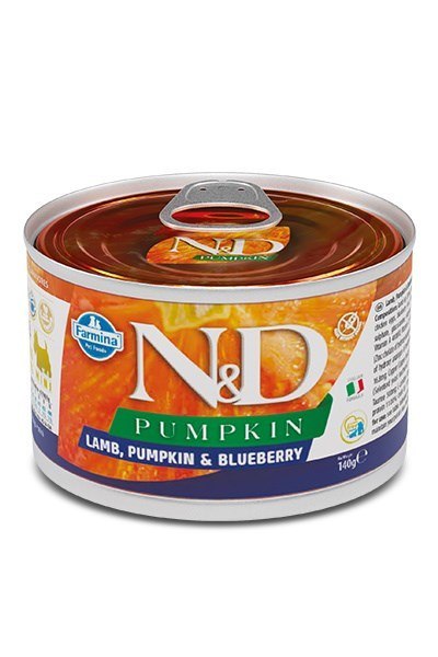 FARMINA N&D Dog Lamb, Pumpkin, Blueberry Adult Mini - mokra karma dla psa - 140g FARMINA N&D Dog Lamb, Pumpkin, Blueberry Adult Mini - mokra karma dla psa - 140g