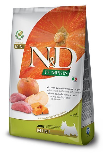 FARMINA N&D Pumpkin Boar & Apple Adult Mini - sucha karma dla psa - 2,5kg FARMINA N&D Pumpkin Boar & Apple Adult Mini - sucha karma dla psa - 2,5kg