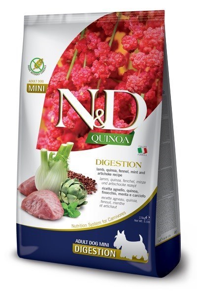 FARMINA N&D Quinoa Dog Digestion Adult Mini - sucha karma dla psa - 2,5 kg FARMINA N&D Quinoa Dog Digestion Adult Mini - sucha karma dla psa - 2,5 kg