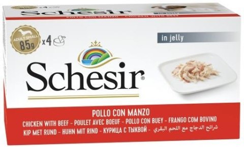 SCHESIR Adult M-Pack Filety z kurczaka z wołowiną 4x85g SCHESIR Adult M-Pack Filety z kurczaka z wołowiną 4x85g