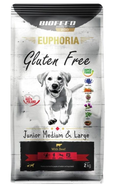 BIOFEED Euphoria G-F MID&MAXI wołowina 2kg BIOFEED Euphoria G-F MID&MAXI wołowina 2kg