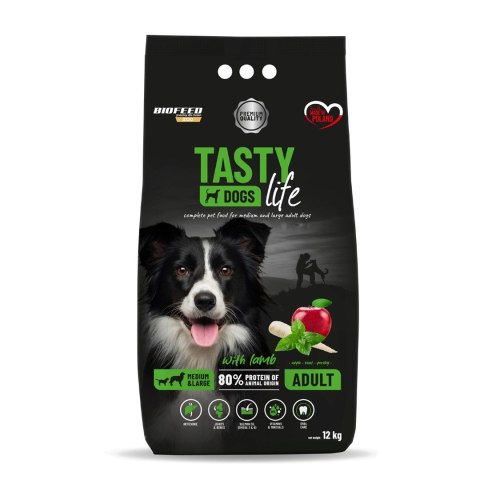 BIOFEED TASTY DOGS LIFE ADULT M&L WITH LAMB 12KG BIOFEED TASTY DOGS LIFE ADULT M&L WITH LAMB 12KG
