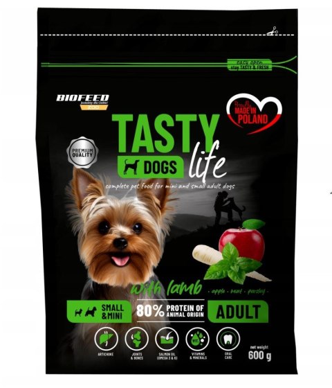 BIOFEED TASTY DOGS LIFE ADULT SMALL WITH LAMB 600G BIOFEED TASTY DOGS LIFE ADULT SMALL WITH LAMB 600G