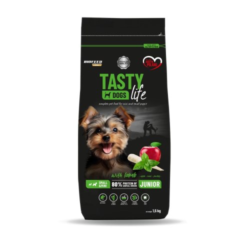 BIOFEED TASTY DOGS LIFE JUNIOR S WITH LAMB 1,5KG BIOFEED TASTY DOGS LIFE JUNIOR S WITH LAMB 1,5KG