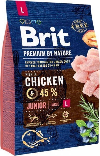 BRIT Premium By Nature Junior L - sucha karma dla szczeniąt dużych ras - 3 kg BRIT Premium By Nature Junior L - sucha karma dla szczeniąt dużych ras - 3 kg