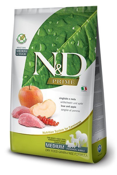 FARMINA N&D Prime Wild Boar & Apple Adult Medium & Maxi - sucha karma dla psa - 12kg FARMINA N&D Prime Wild Boar & Apple Adult Medium & Maxi - sucha karma dla psa - 12kg