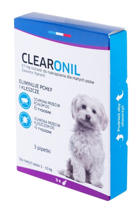FRANCODEX Clearonil Małe psy - krople przeciw kleszczom i pchłom dla psa - 3x67 mg FRANCODEX Clearonil Małe psy - krople przeciw kleszczom i pchłom dla psa - 3x67 mg