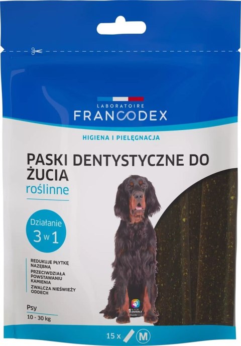 FRANCODEX Paski do gryzienia M na brzydki zapach z pyska 352,5 g/15 szt FRANCODEX Paski do gryzienia M na brzydki zapach z pyska 352,5 g/15 szt