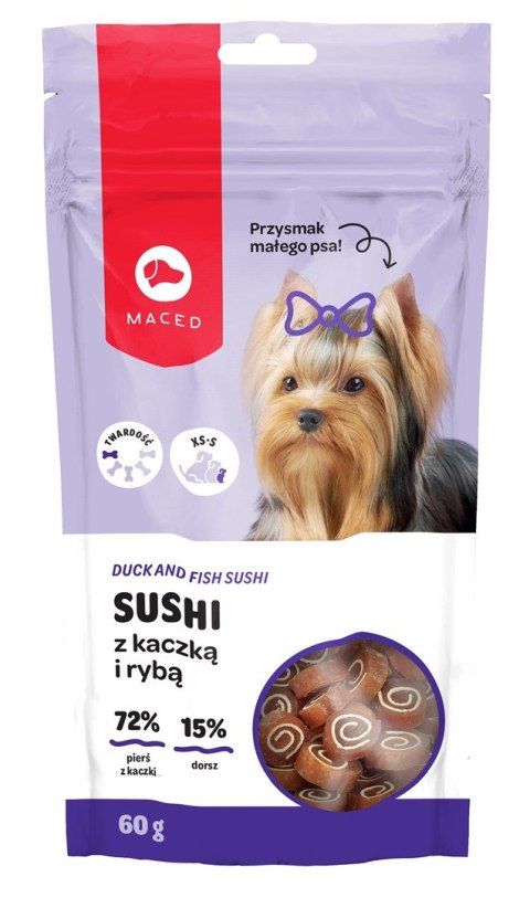 MACED Sushi z kaczką i rybą - przysmak dla psa - 60 g MACED Sushi z kaczką i rybą - przysmak dla psa - 60 g