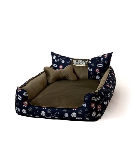 GO GIFT Korona Legowisko dla psa i kota XL - brązowy - 100x80x18 cm GO GIFT Korona Legowisko dla psa i kota XL - brązowy - 100x80x18 cm