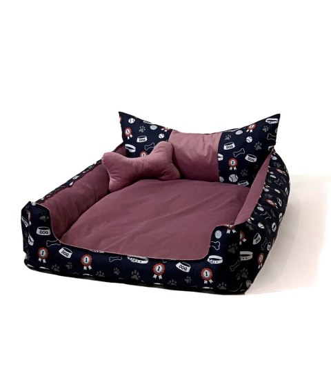 GO GIFT Korona Legowisko dla psa i kota XL - różowy - 100x80x18 cm GO GIFT Korona Legowisko dla psa i kota XL - różowy - 100x80x18 cm