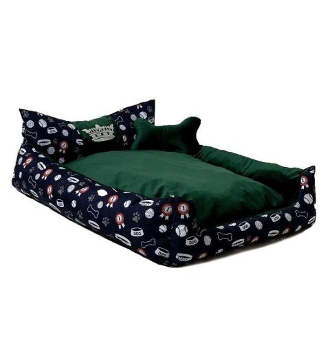 GO GIFT Korona Legowisko dla psa i kota XL - zielony - 100x90x18 cm GO GIFT Korona Legowisko dla psa i kota XL - zielony - 100x90x18 cm