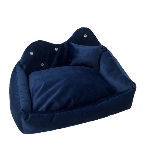GO GIFT Prince granatowe XXL - legowisko dla zwierząt - 70 x 55 x 12 cm GO GIFT Prince granatowe XXL - legowisko dla zwierząt - 70 x 55 x 12 cm