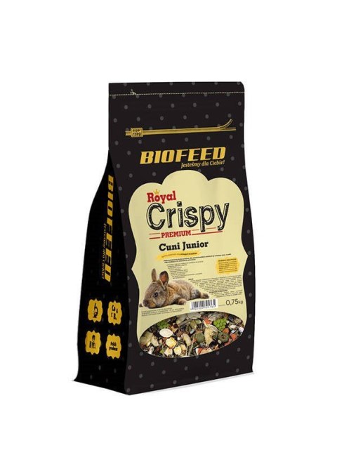 BIOFEED Royal Crispy Premium Cuni Junior 0,75kg BIOFEED Royal Crispy Premium Cuni Junior 0,75kg