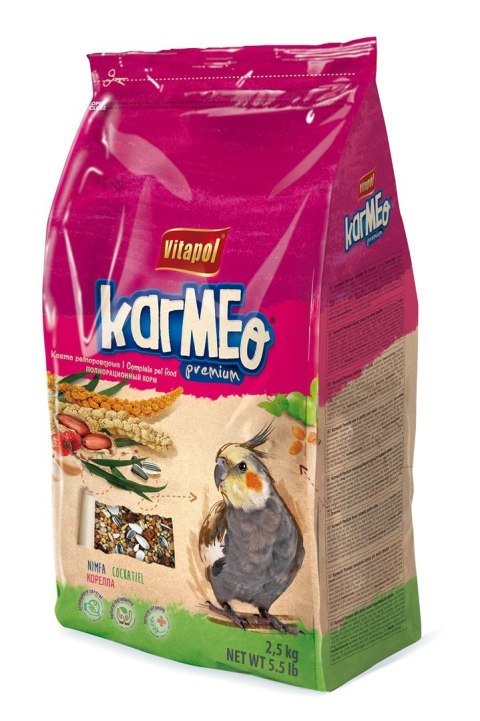 Karmeo Premium karma pełnoporcjowa dla nimfy, 2,5 kg Karmeo Premium karma pełnoporcjowa dla nimfy, 2,5 kg