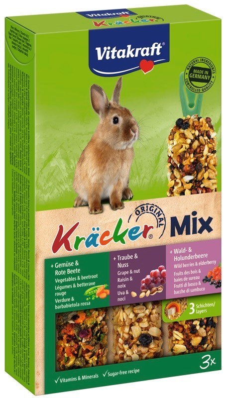 VITAKRAFT KRACKER owo leśne/orzechowe/warzywne dla królika 3szt VITAKRAFT KRACKER owo leśne/orzechowe/warzywne dla królika 3szt