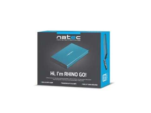 Obudowa na dysk NATEC Rhino Go NKZ-1280 (2.5"; USB 3.0; Aluminium; kolor niebieski) Obudowa na dysk NATEC Rhino Go NKZ-1280 (2.5"; USB 3.0; Aluminium; kolor niebieski)