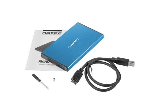 Obudowa na dysk NATEC Rhino Go NKZ-1280 (2.5"; USB 3.0; Aluminium; kolor niebieski) Obudowa na dysk NATEC Rhino Go NKZ-1280 (2.5"; USB 3.0; Aluminium; kolor niebieski)