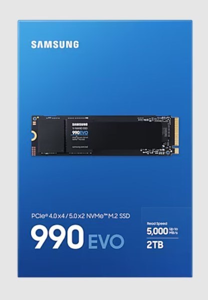 Dysk SSD Samsung 990 EVO 2TB M.2 2280 PCI-E x4 Gen4 NVMe Dysk SSD Samsung 990 EVO 2TB M.2 2280 PCI-E x4 Gen4 NVMe