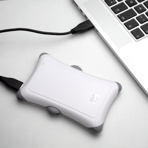 Dysk zewnętrzny HDD Silicon Power Armor A30 (1TB; 2.5"; USB 3.2; 5400 obr/min; White; SP010TBPHDA30S3W) Dysk zewnętrzny HDD Silicon Power Armor A30 (1TB; 2.5"; USB 3.2; 5400 obr/min; White; SP010TBPHDA30S3W)