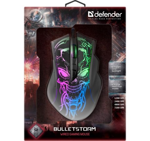 DEFENDER MYSZ PRZEWODOWA GAMINGOWA BULLETSTORM GM-928 OPTIC 7200 DPI 7P 52928 DEFENDER MYSZ PRZEWODOWA GAMINGOWA BULLETSTORM GM-928 OPTIC 7200 DPI 7P 52928