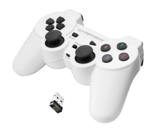 Gamepad bezprzewodowy Esperanza GLADIATOR EGG108W (PC, PS3; kolor biały) Gamepad bezprzewodowy Esperanza GLADIATOR EGG108W (PC, PS3; kolor biały)