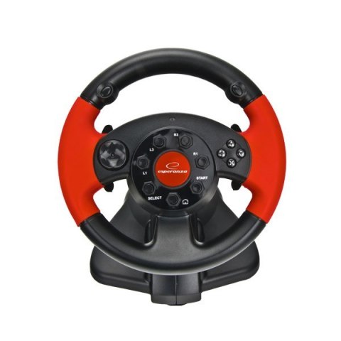 Kierownica z wibracjami Esperanza High Octane EG103 (PC, PS2, PS3; kolor czarny) Kierownica z wibracjami Esperanza High Octane EG103 (PC, PS2, PS3; kolor czarny)