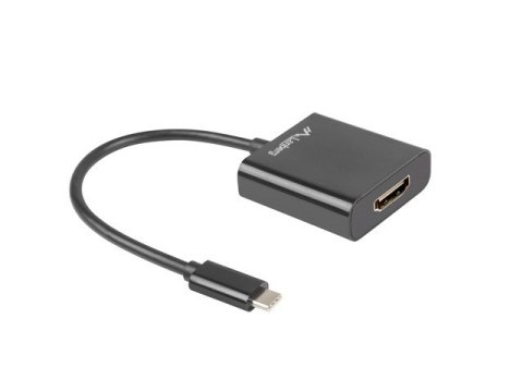 Adapter Lanberg AD-UC-HD-01 (USB typu C M - HDMI F; 0,15m; kolor czarny) Adapter Lanberg AD-UC-HD-01 (USB typu C M - HDMI F; 0,15m; kolor czarny)