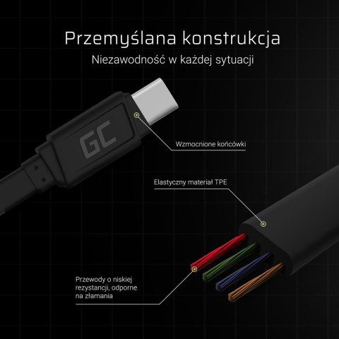 GREEN CELL KABEL USB - USB-C 25CM QUICK CHARGE 3.0 GREEN CELL KABEL USB - USB-C 25CM QUICK CHARGE 3.0