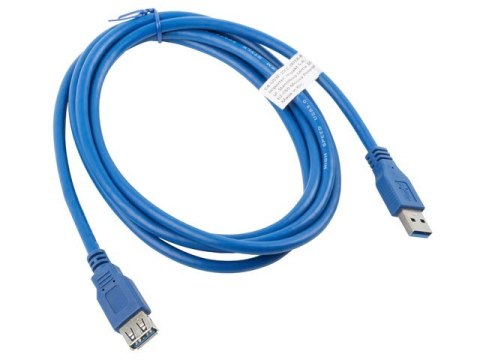 Kabel Lanberg CA-US3E-10CC-0018-B (USB 3.0 M - USB 3.0 F; 1,8m; kolor niebieski) Kabel Lanberg CA-US3E-10CC-0018-B (USB 3.0 M - USB 3.0 F; 1,8m; kolor niebieski)