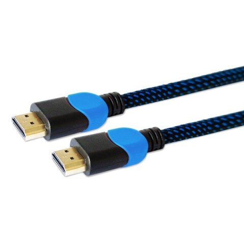 Kabel SAVIO GCL-05 (HDMI M - HDMI M; 3m; kolor czarno-niebieski) Kabel SAVIO GCL-05 (HDMI M - HDMI M; 3m; kolor czarno-niebieski)