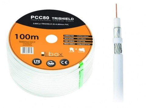 LIBOX KABEL KONCENTRYCZNY PCC80 ŻYŁA 0,8MM CU 100M LIBOX KABEL KONCENTRYCZNY PCC80 ŻYŁA 0,8MM CU 100M