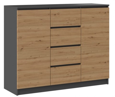 Komoda 2D4S 120x40xH97 antracyt/artisan Komoda 2D4S 120x40xH97 antracyt/artisan