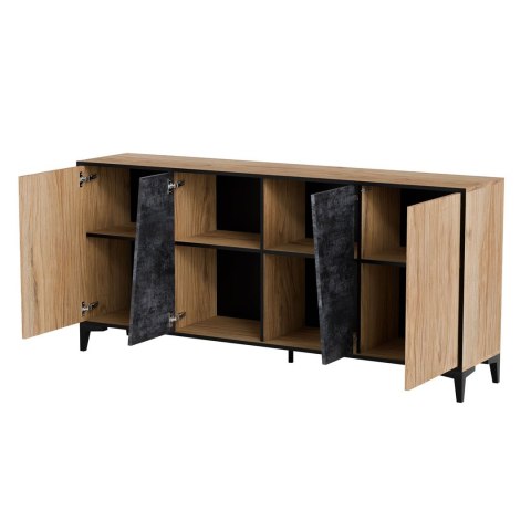 Komoda 4D OVO 180x38xH83 dąb/beton Komoda 4D OVO 180x38xH83 dąb/beton