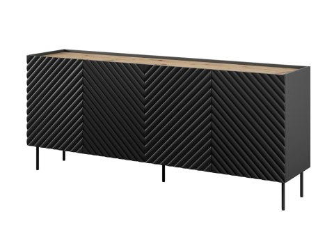 Komoda 4D2SZ ONDA 200x45x85 czarny Komoda 4D2SZ ONDA 200x45x85 czarny