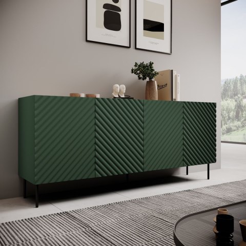 Komoda 4D2SZ ONDA 200x45xH85 zieleń Komoda 4D2SZ ONDA 200x45xH85 zieleń