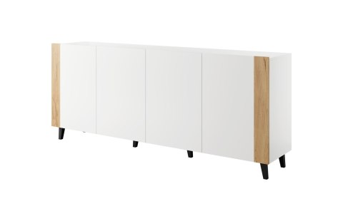 Komoda FARO 200x42x82 biały mat + dąb craft Komoda FARO 200x42x82 biały mat + dąb craft